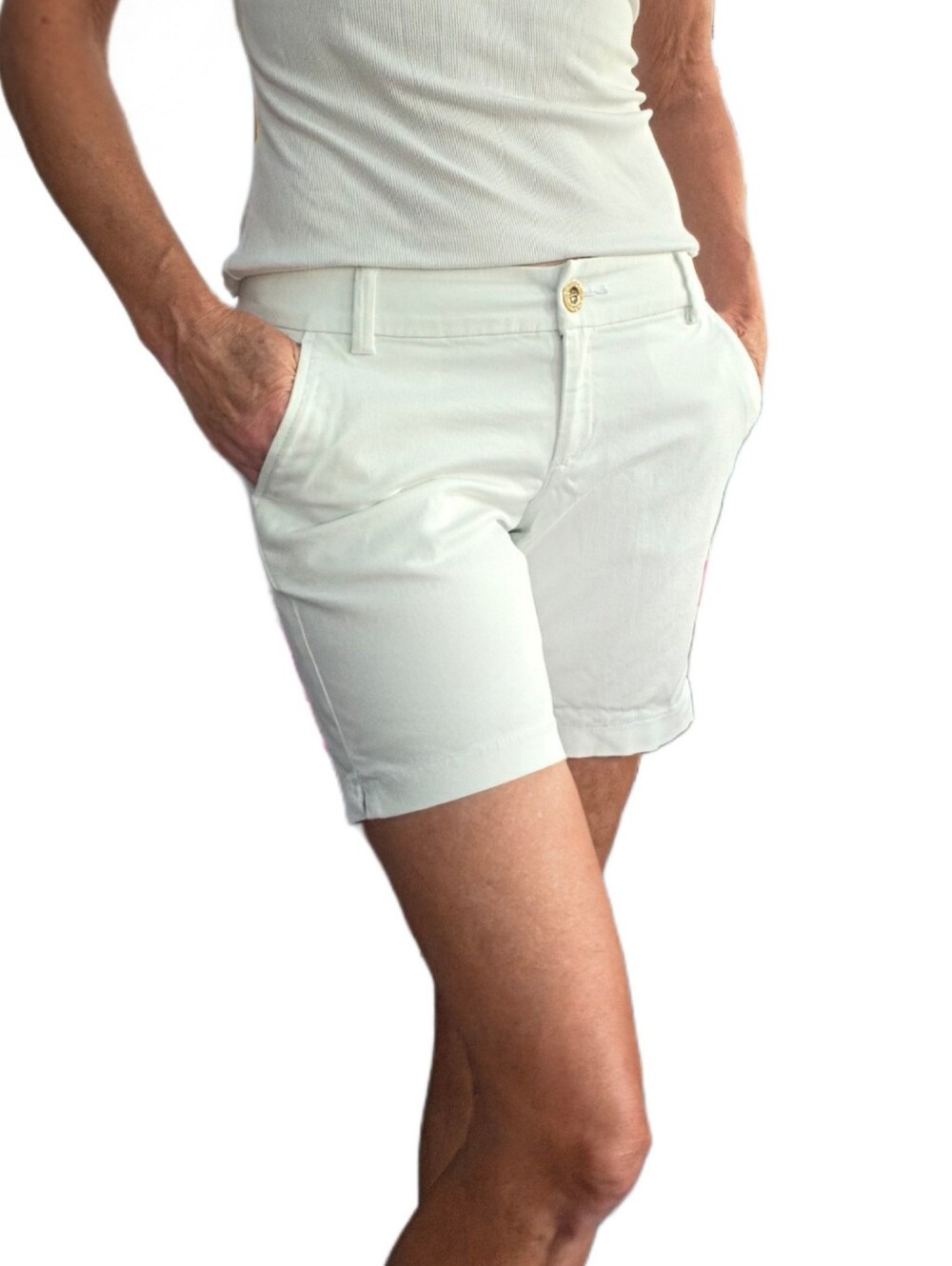 LILLY PULITZER Jayne 7" Stretch Shorts In Resort White